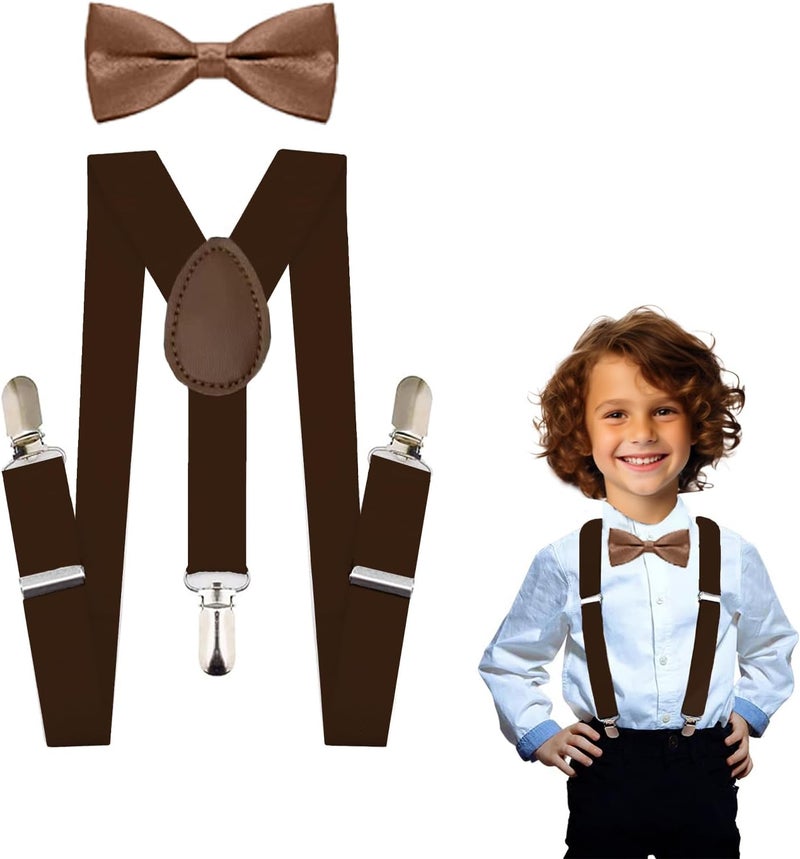 Royisafie Bow Ties for Boys,Suspenders for Boys,Toddler Suspenders,Kids Bow Tie,Boys Suspenders and Bow Tie Set - Image 1